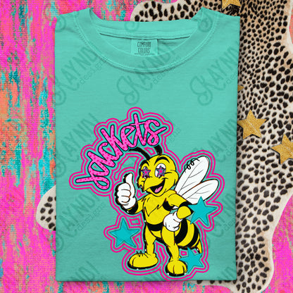Friendly Mascot Jacket Pink Colorful PNG Digital Download Sublimation DTF Print Preppy Colorful Mascot Spirit