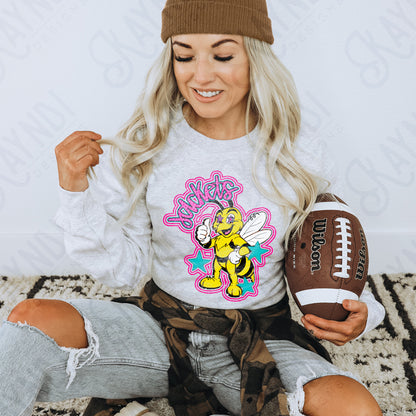 Friendly Mascot Jacket Pink Colorful PNG Digital Download Sublimation DTF Print Preppy Colorful Mascot Spirit