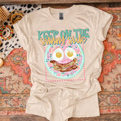 Keep on the Sunny Side PNG Digital Download Sublimation DTF Print Preppy Southern Floral Pastel