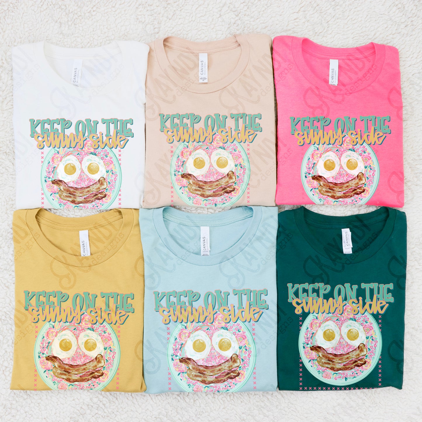 Keep on the Sunny Side PNG Digital Download Sublimation DTF Print Preppy Southern Floral Pastel