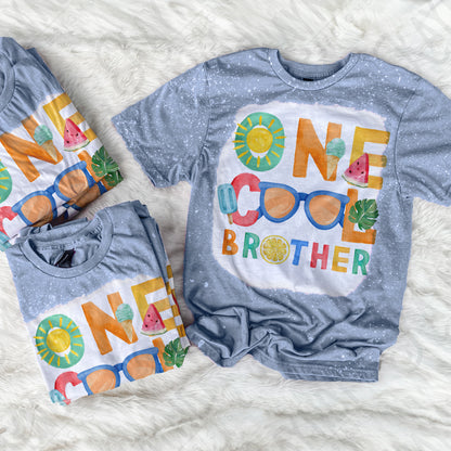 One Cool Brother PNG Digital Download Sublimation DTF Print Summer Color Fun