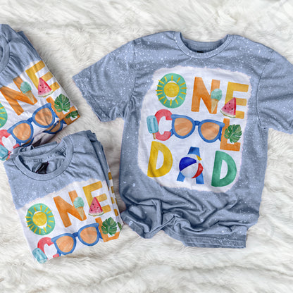 One Cool Dad PNG Digital Download Sublimation DTF Print Summer Color Fun