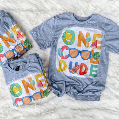One Cool Dude PNG Digital Download Sublimation DTF Print Summer Color Fun