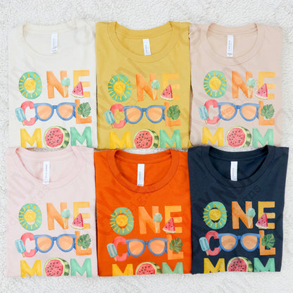 One Cool Mom PNG Digital Download Sublimation DTF Print Summer Color Fun