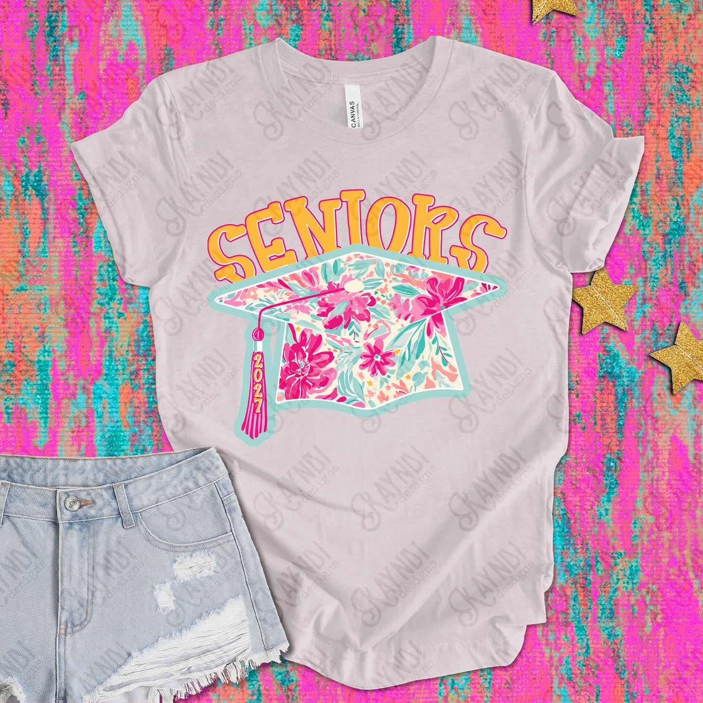 Seniors 2027 PNG Digital Download Sublimation DTF Print School Graduation Southern Preppy Floral Graduate