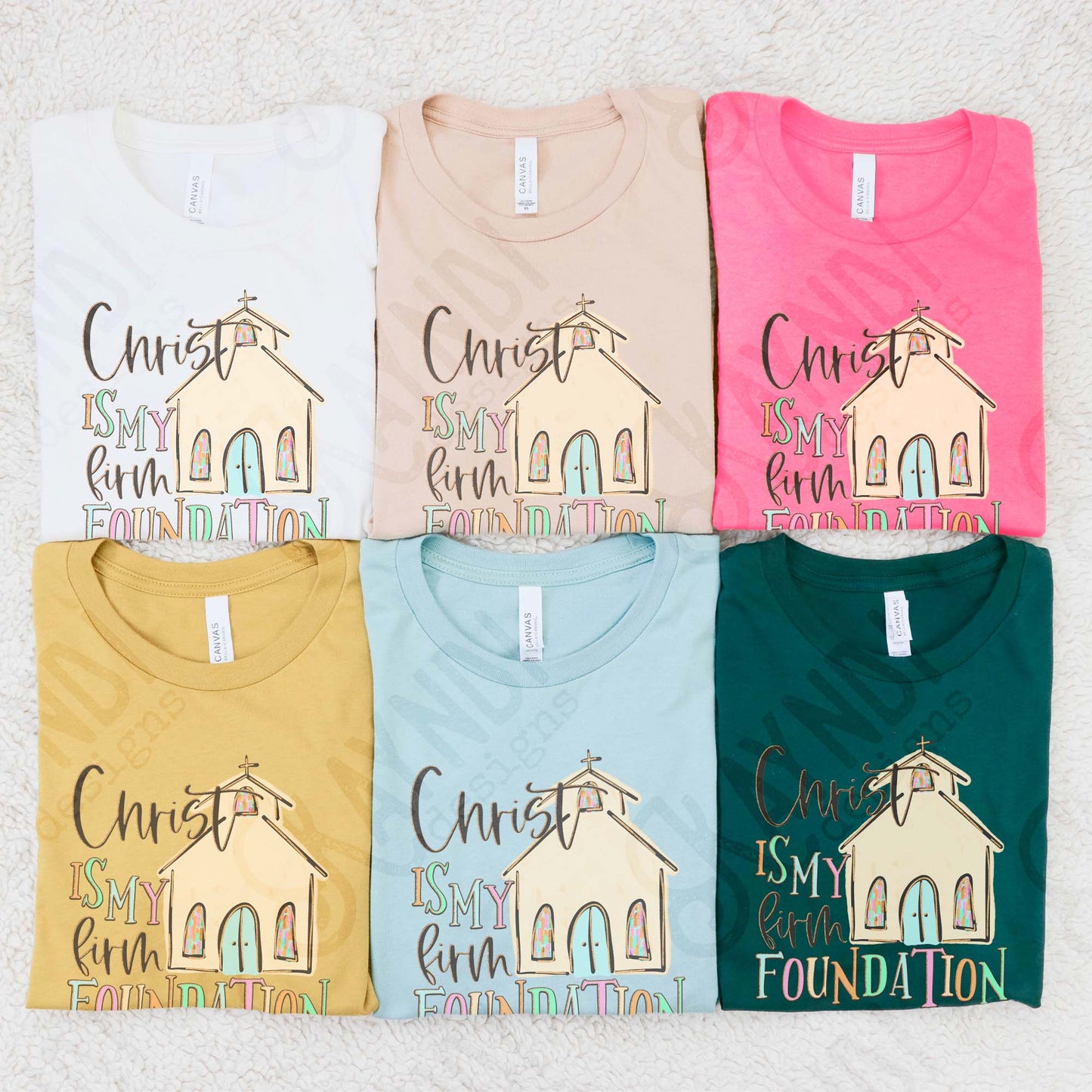 Christ is my Firm Foundation Sublimation Design PNG Digital Download Church Faith Christian