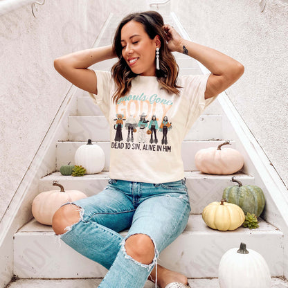 Ghouls Gone Godly Sublimation Design PNG Digital Download Faith Halloween Christian