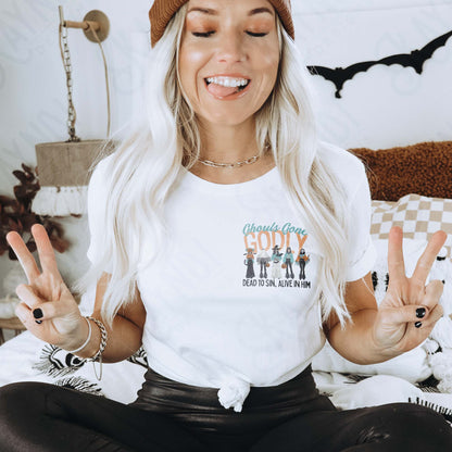 Ghouls Gone Godly Sublimation Design PNG Digital Download Faith Halloween Christian