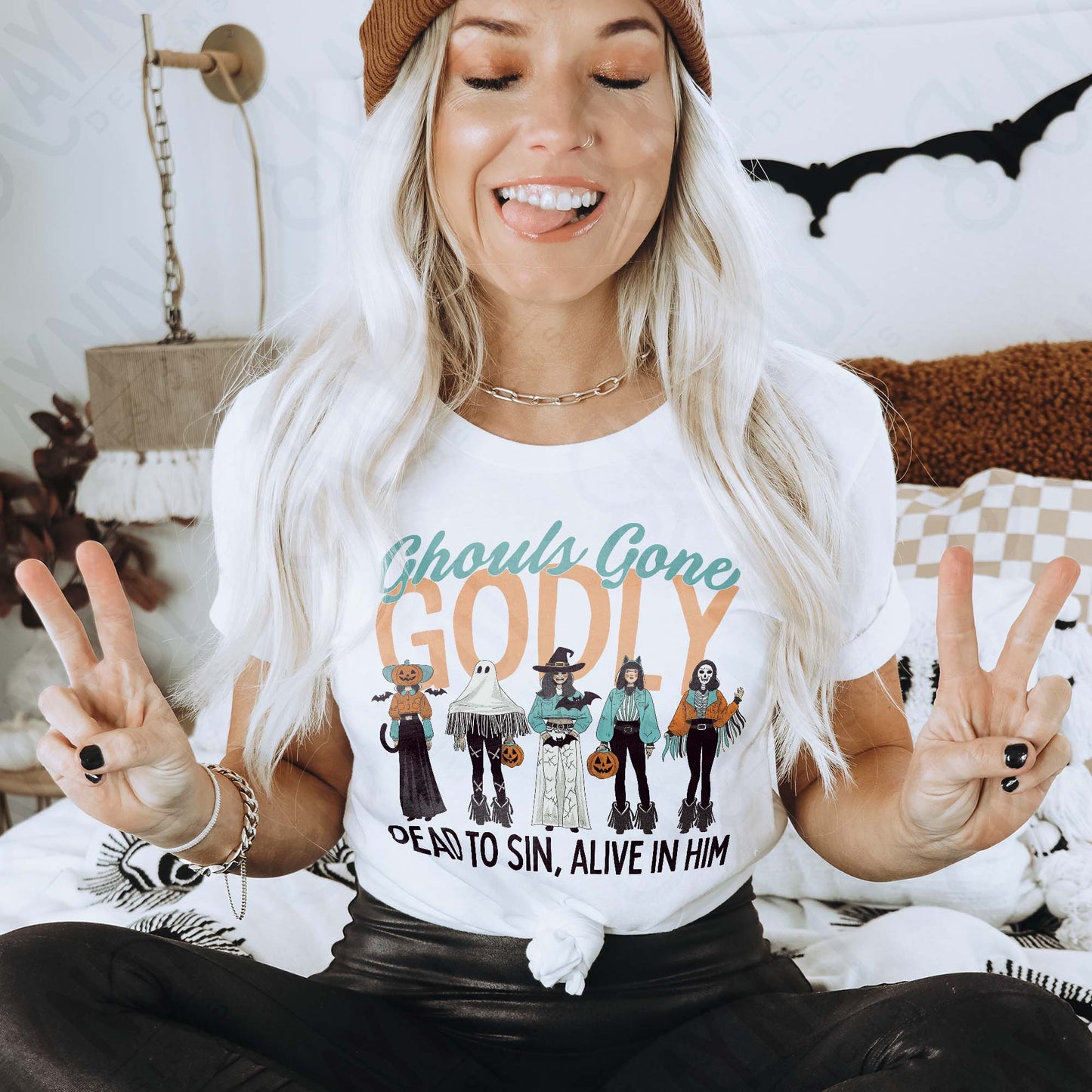 Ghouls Gone Godly Sublimation Design PNG Digital Download Faith Halloween Christian
