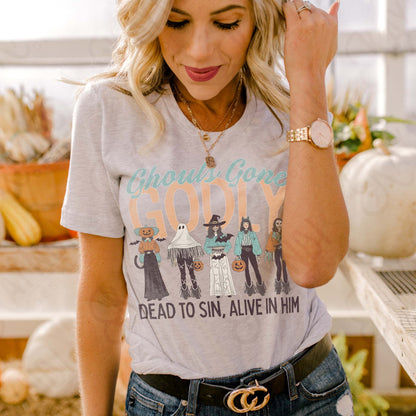 Ghouls Gone Godly Sublimation Design PNG Digital Download Faith Halloween Christian