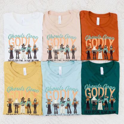 Ghouls Gone Godly Sublimation Design PNG Digital Download Faith Halloween Christian