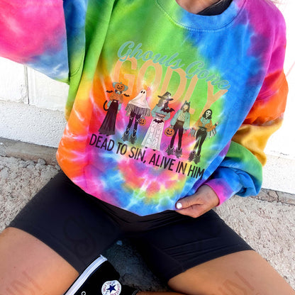 Ghouls Gone Godly Sublimation Design PNG Digital Download Faith Halloween Christian