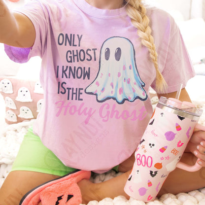 Holy Ghost Sublimation Design PNG Digital Download Faith Cute Halloween