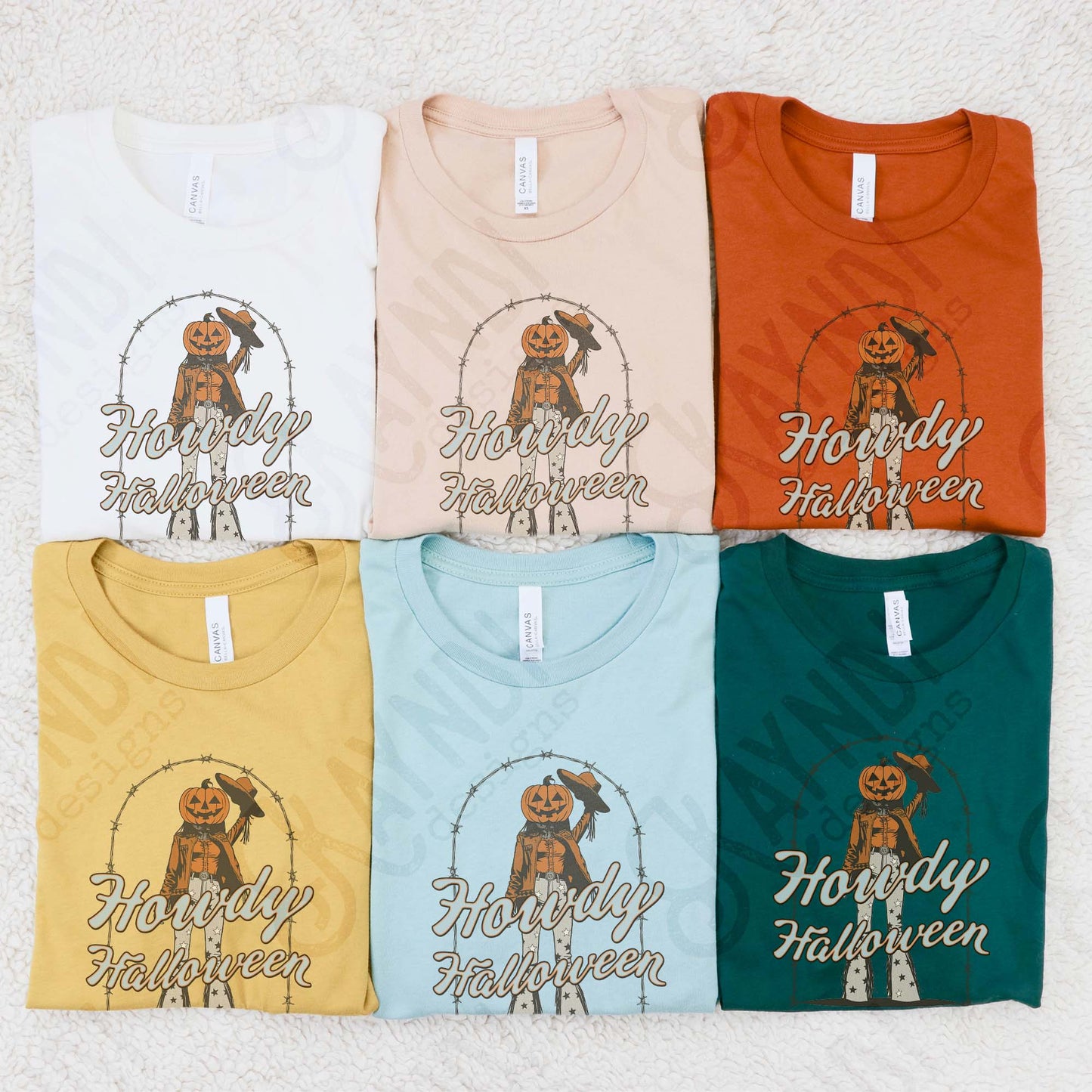 Howdy Halloween Sublimation Design PNG Digital Download Faith Western Pumpkin