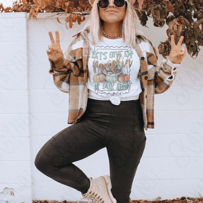 Lets Give Em Pumpkins to Talk About Sublimation Design PNG Digital Download Cheetah Pumpkin Cowboy Hat