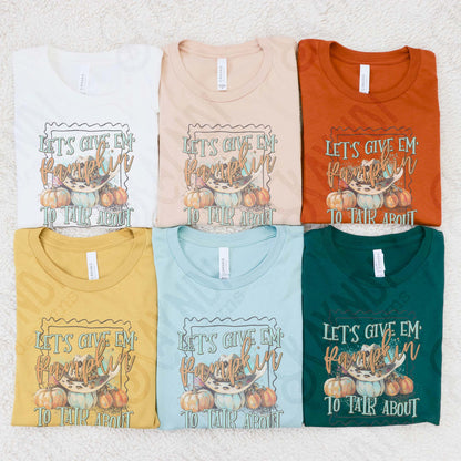 Lets Give Em Pumpkins to Talk About Sublimation Design PNG Digital Download Cheetah Pumpkin Cowboy Hat