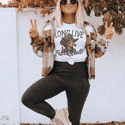 Long Live Fall Yall 2 Sublimation Design PNG Digital Download Western Cowgirl Black