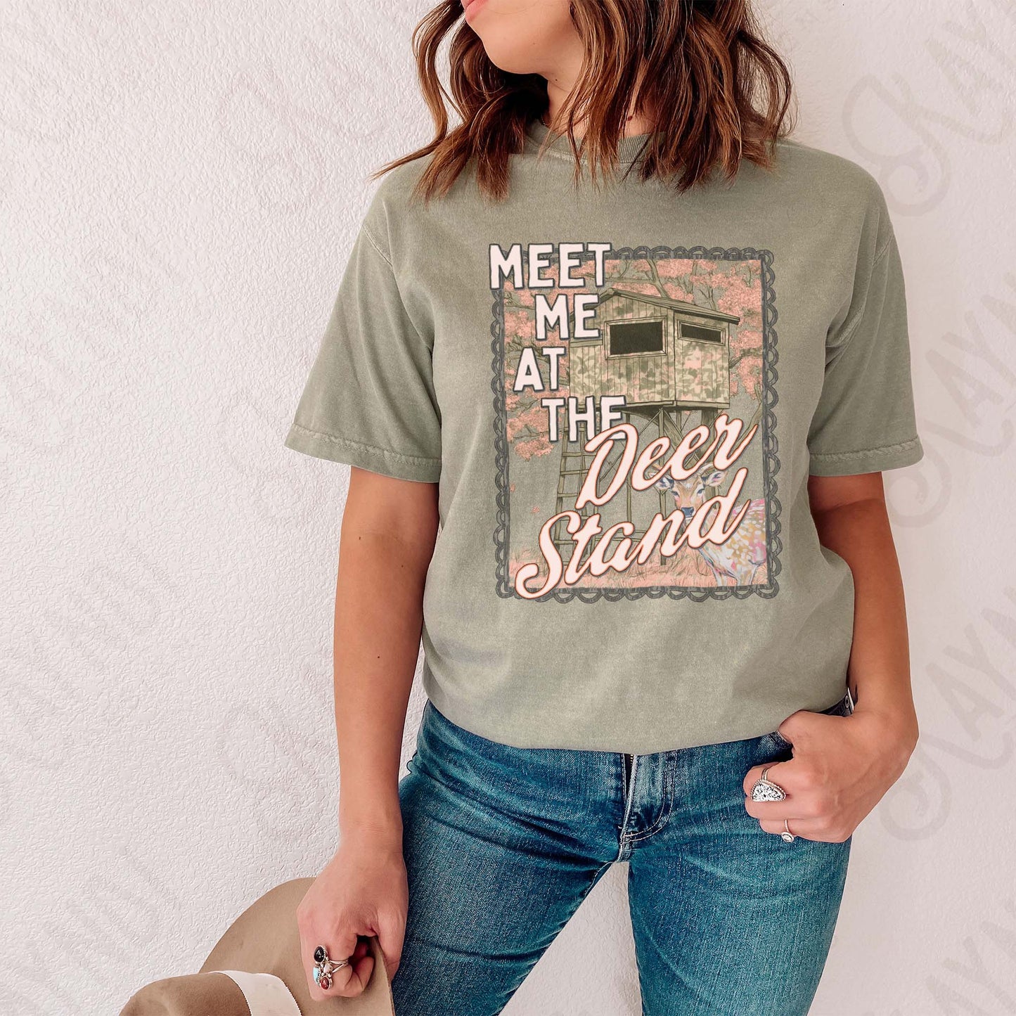 Meet Me at the Deer Stand Sublimation Design PNG Digital Download Country Hunting Camo
