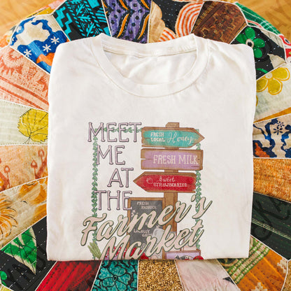 Meet Me at the Farmers Market Sublimation Design PNG Digital Download Country Vintage Strawberries