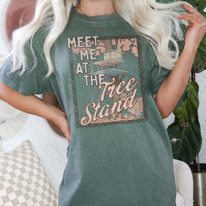 Meet Me at the Tree Stand Sublimation Design PNG Digital Download Country Hunting Camo