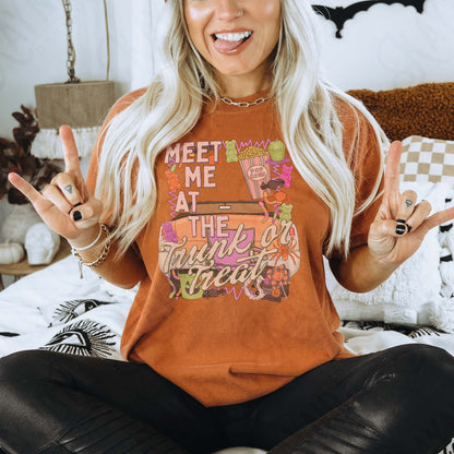 Meet Me at the Trunk or Treat Sublimation Design PNG Digital Download Halloween Treats Candy