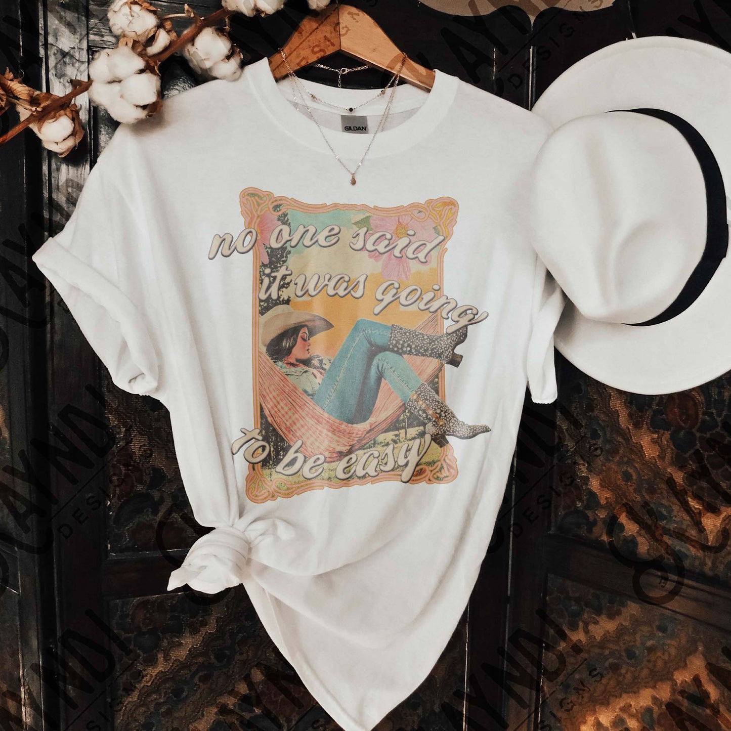No One Said Sublimation Design PNG Digital Download Western Cowgirl Hammock