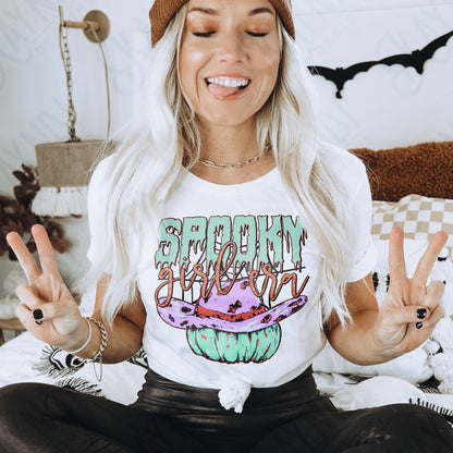 Spooky Girl Era Sublimation Design PNG Digital Download Cheetah Pumpkin Cowgirl Hat