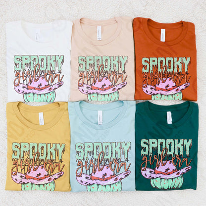 Spooky Girl Era Sublimation Design PNG Digital Download Cheetah Pumpkin Cowgirl Hat