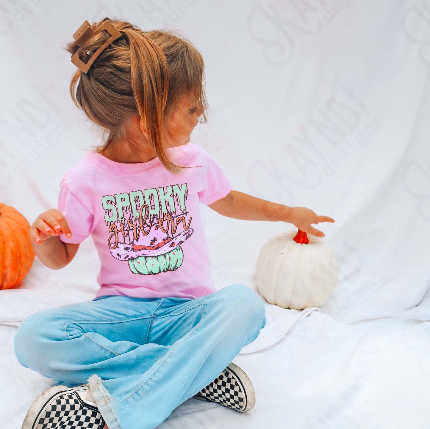 Spooky Girl Era Sublimation Design PNG Digital Download Cheetah Pumpkin Cowgirl Hat