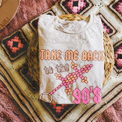 Take Me Back to the 90s 3 Sublimation Design PNG Digital Download Printable Retro Vintage Pick Orange Lizard