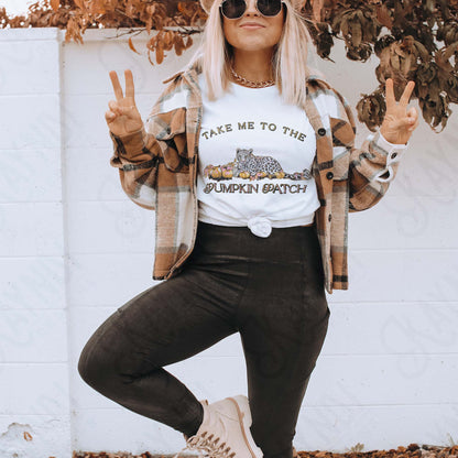 Take Me to the Pumpkin Patch Sublimation Design PNG Digital Download Cheetah Pumpkins Fall Halloween