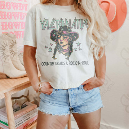 Yallternative Sublimation Design PNG Digital Download Western Cowgirl Black