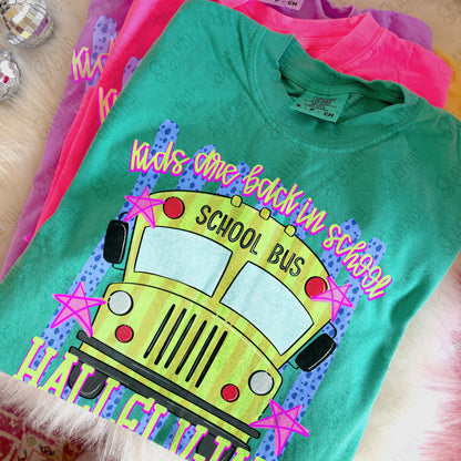 Kids are Back in School Hallelujah Blue PNG Digital Download Sublimation DTF Print Southern Preppy Bus