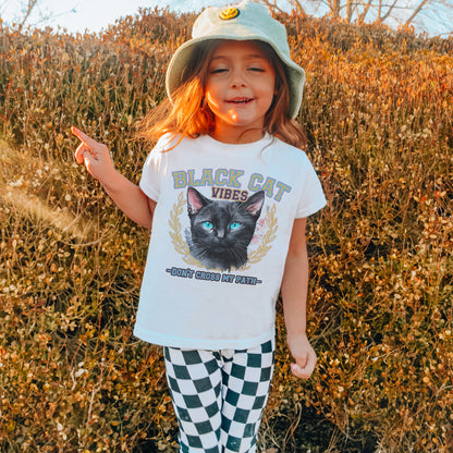 Black Cat Vibes Sublimation Design PNG Digital Download Printable Black Cat Halloween