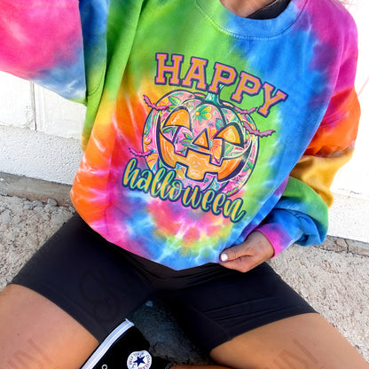 Happy Halloween Pumpkin Pink Sublimation Design PNG Digital Download Printable Halloween Pumpkin Bats