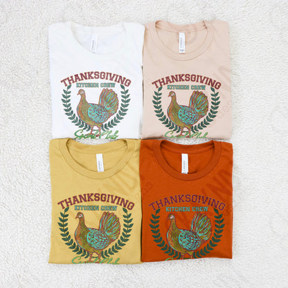 Thanksgiving Kitchen Crew Dark Sublimation Design PNG Digital Download Printable Thanksgiving Turkey