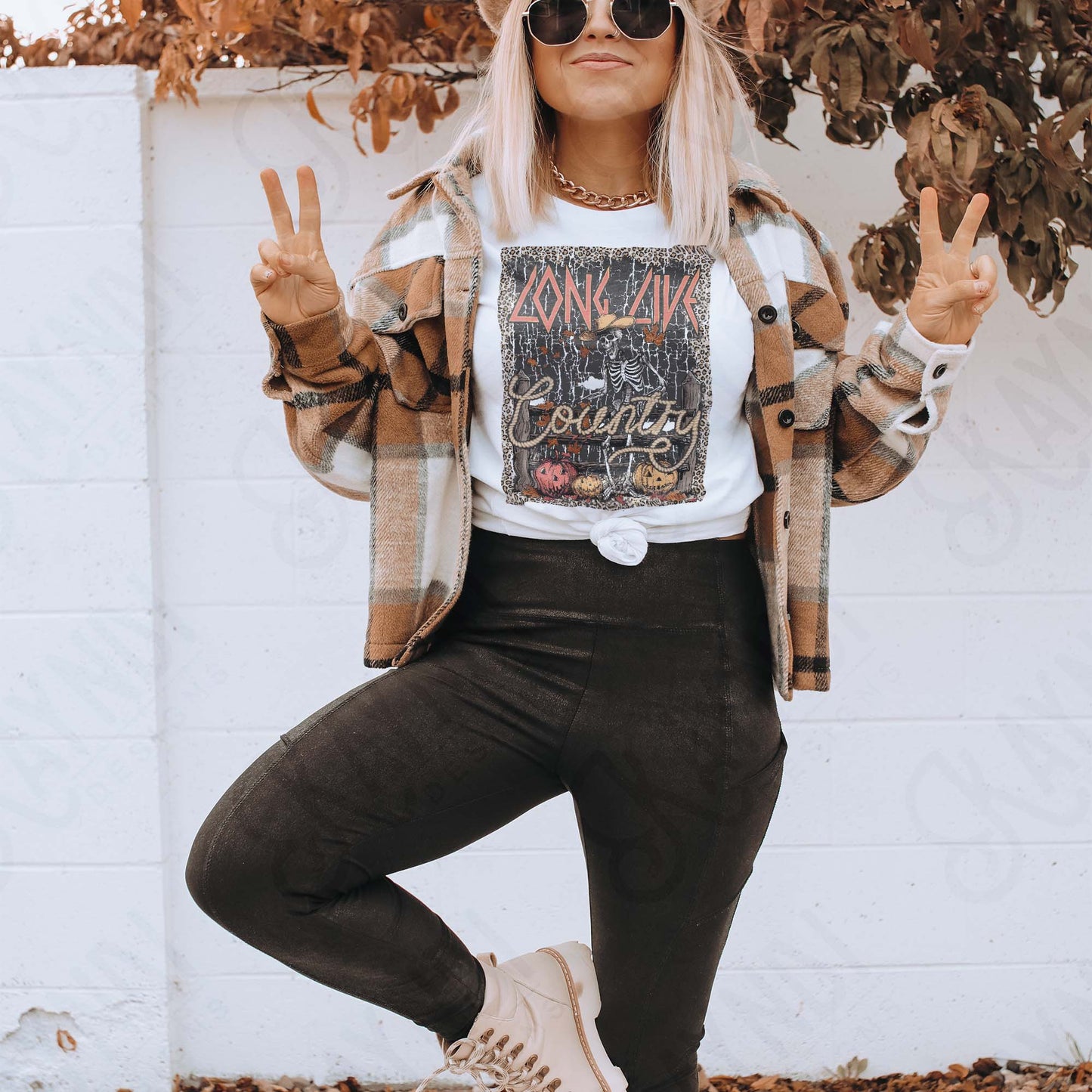 Long Live Country Sublimation Design PNG Digital Download Vintage Western Halloween Skeleton