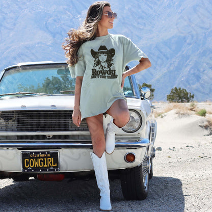 Rowdy Aint for Tamin Single Color Sublimation Design PNG Digital Download Cowgirl Western