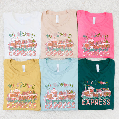 Gingerbread Express Sublimation Design PNG Digital Download Printable Christmas Candy