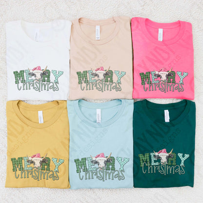 Christmas Christmas Santa Deer Cow Sublimation Design PNG Digital Download Merry Christmas Green Checkered