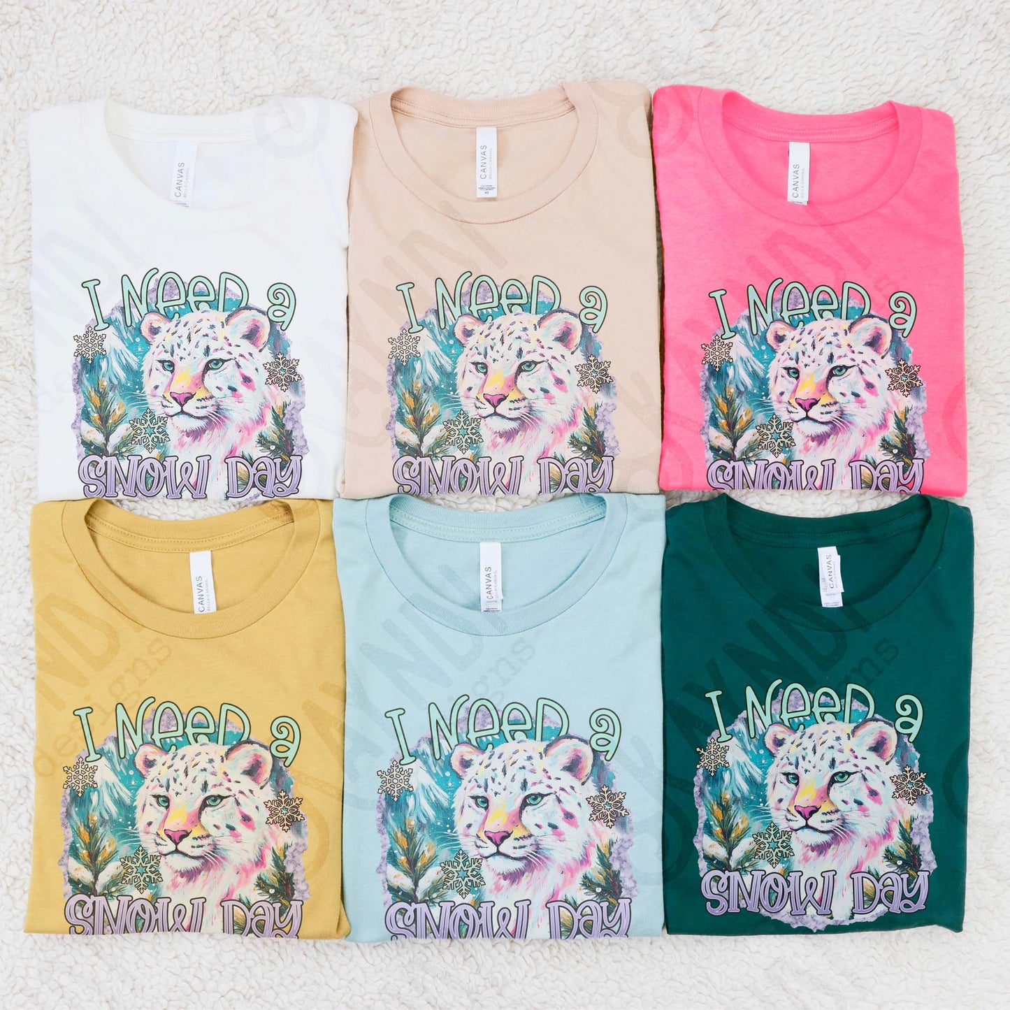 I need a Snow Day Sublimation Design PNG Digital Download Leopard Winter