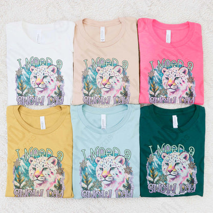 I need a Snow Day Sublimation Design PNG Digital Download Leopard Winter