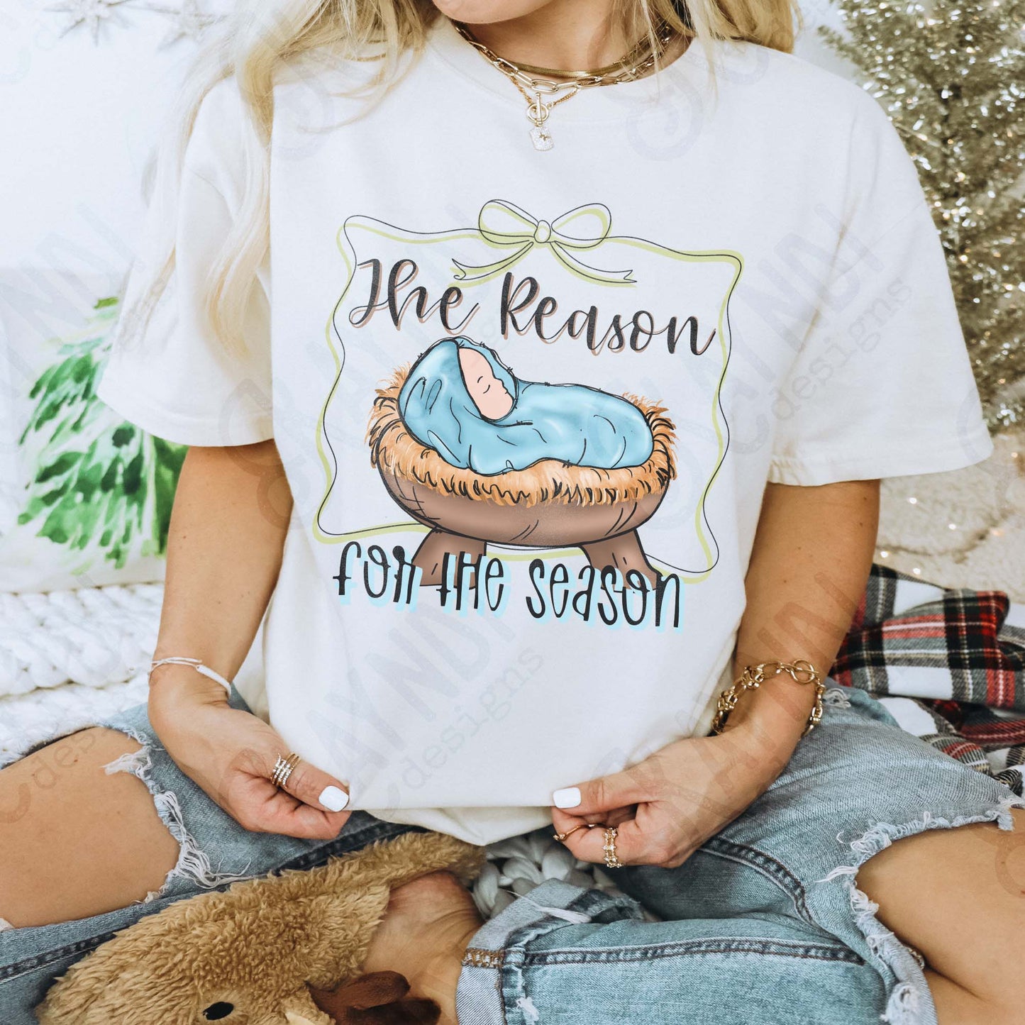 The Reason for the Season Sublimation Design PNG Digital Download Christmas Baby Jesus Nativity