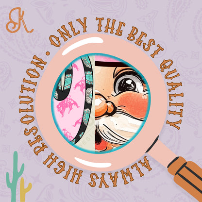 Ho Ho Ho Santa Sublimation Design PNG Digital Download Printable Christmas Western Fun Christmas