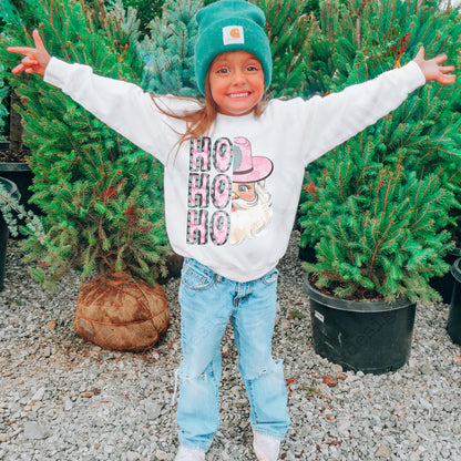 Ho Ho Ho Santa Sublimation Design PNG Digital Download Printable Christmas Western Fun Christmas