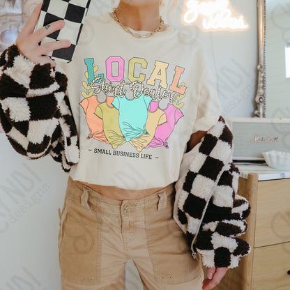 Local Shirt Dealer Solid Sublimation Design PNG Digital Download Printable Small Business Life
