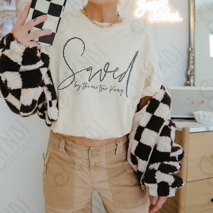 Saved by the One True King Sublimation Design PNG Digital Download Printable Christian