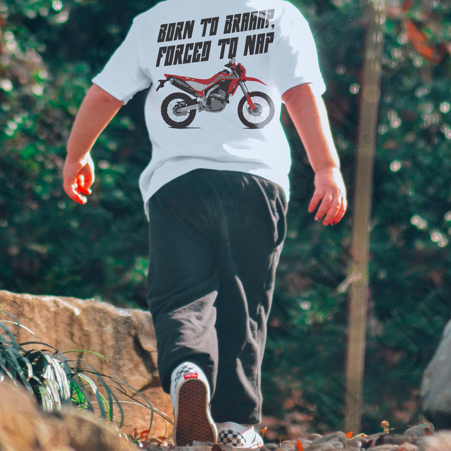 Born to Braaap Forced to Nap Sublimation Design PNG Digital Download Motocross Baby Dirtbike