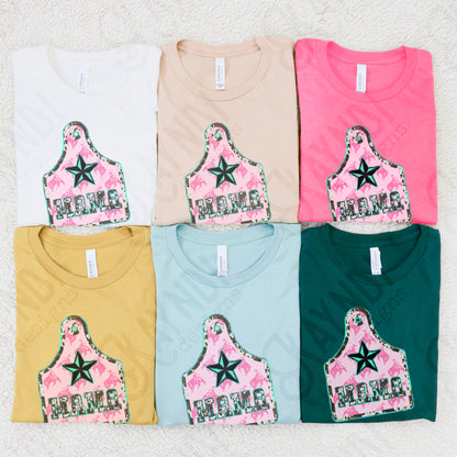 MaMA Sublimation Design PNG Digital Download Cowgirl Rodeo Cowprint Tag