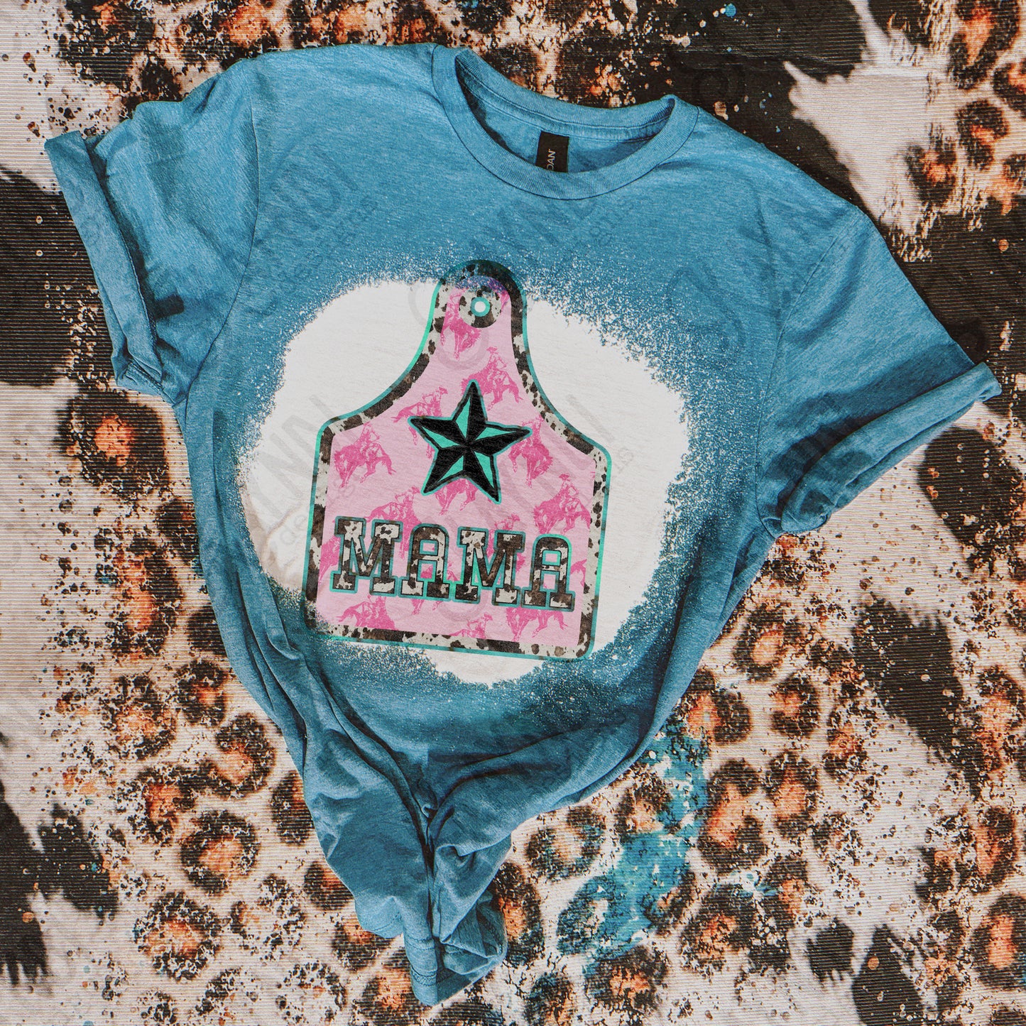 MaMA Sublimation Design PNG Digital Download Cowgirl Rodeo Cowprint Tag